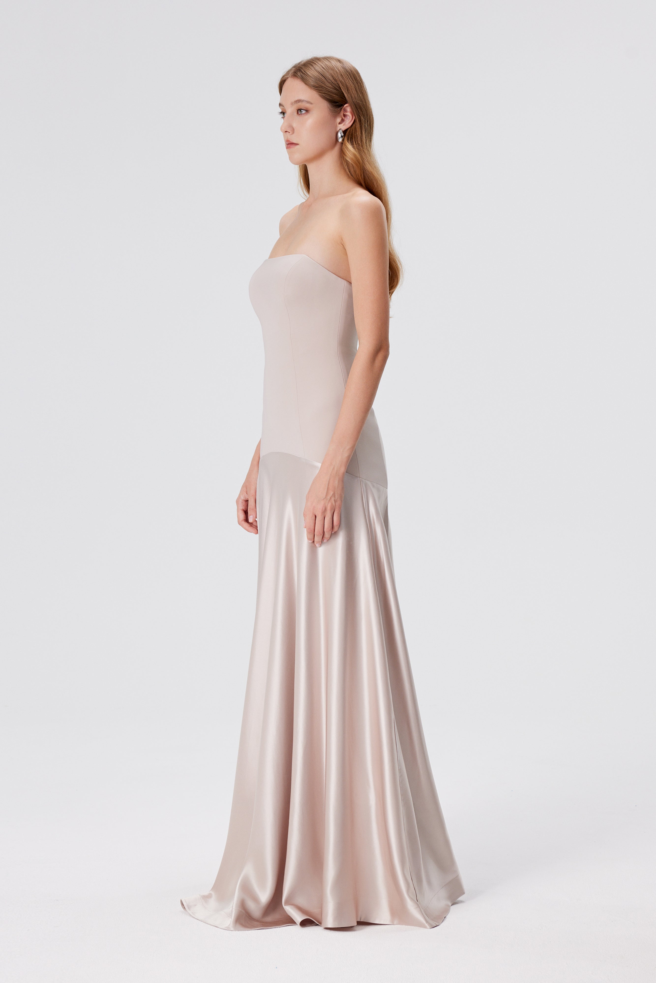 Aura Strapless Gown - Blush