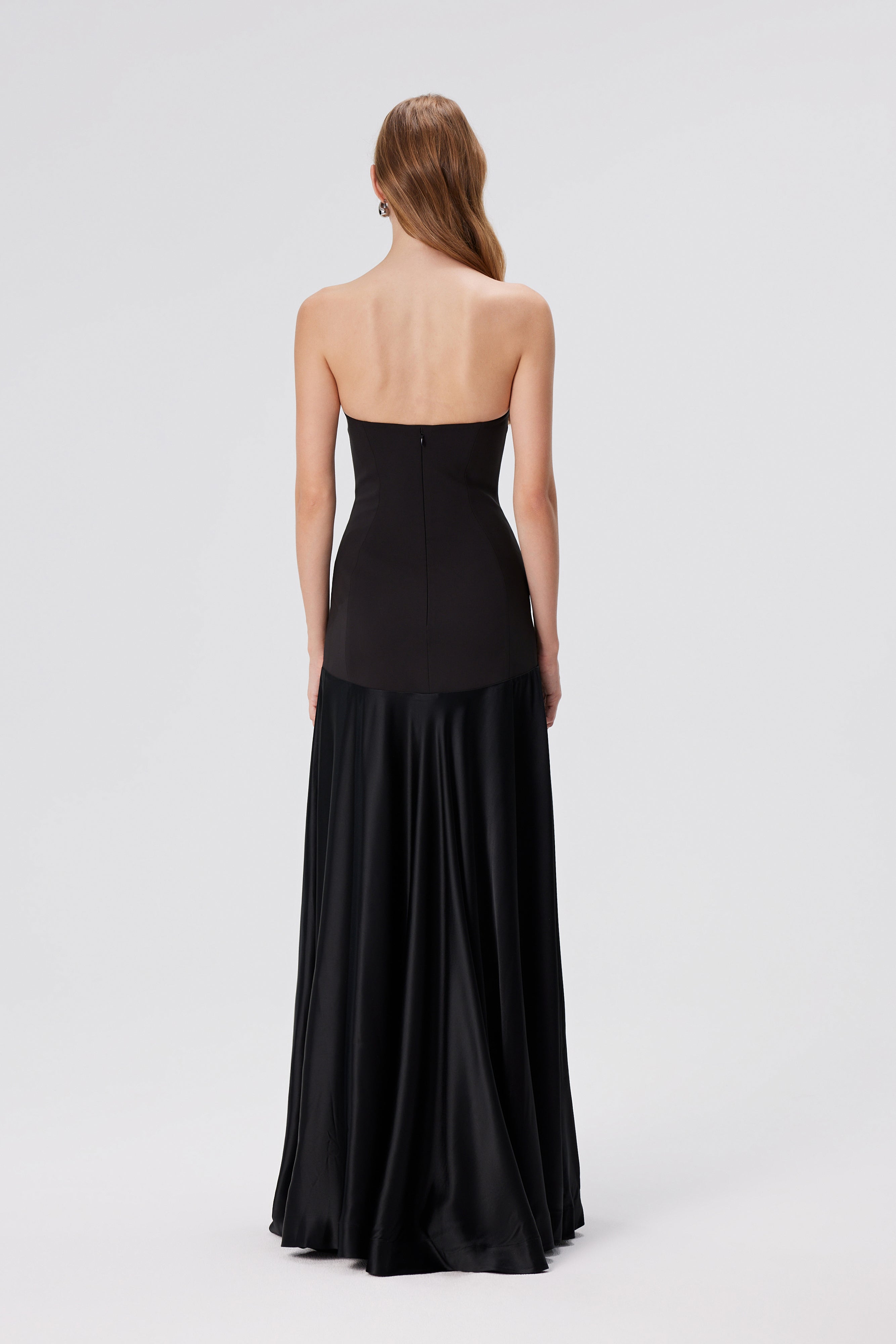 Aura Strapless Gown - Black