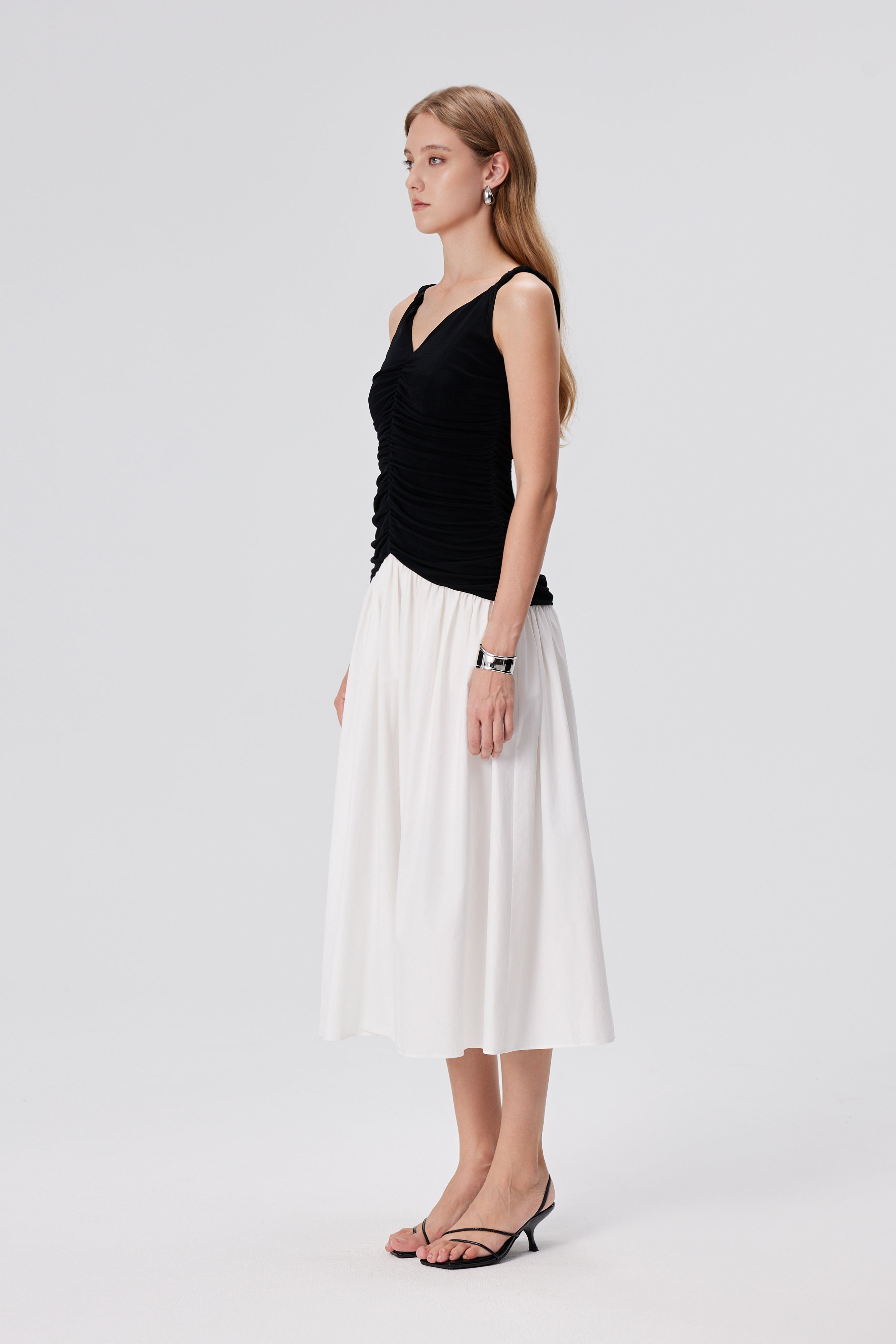 Lea Draped Midi Dress