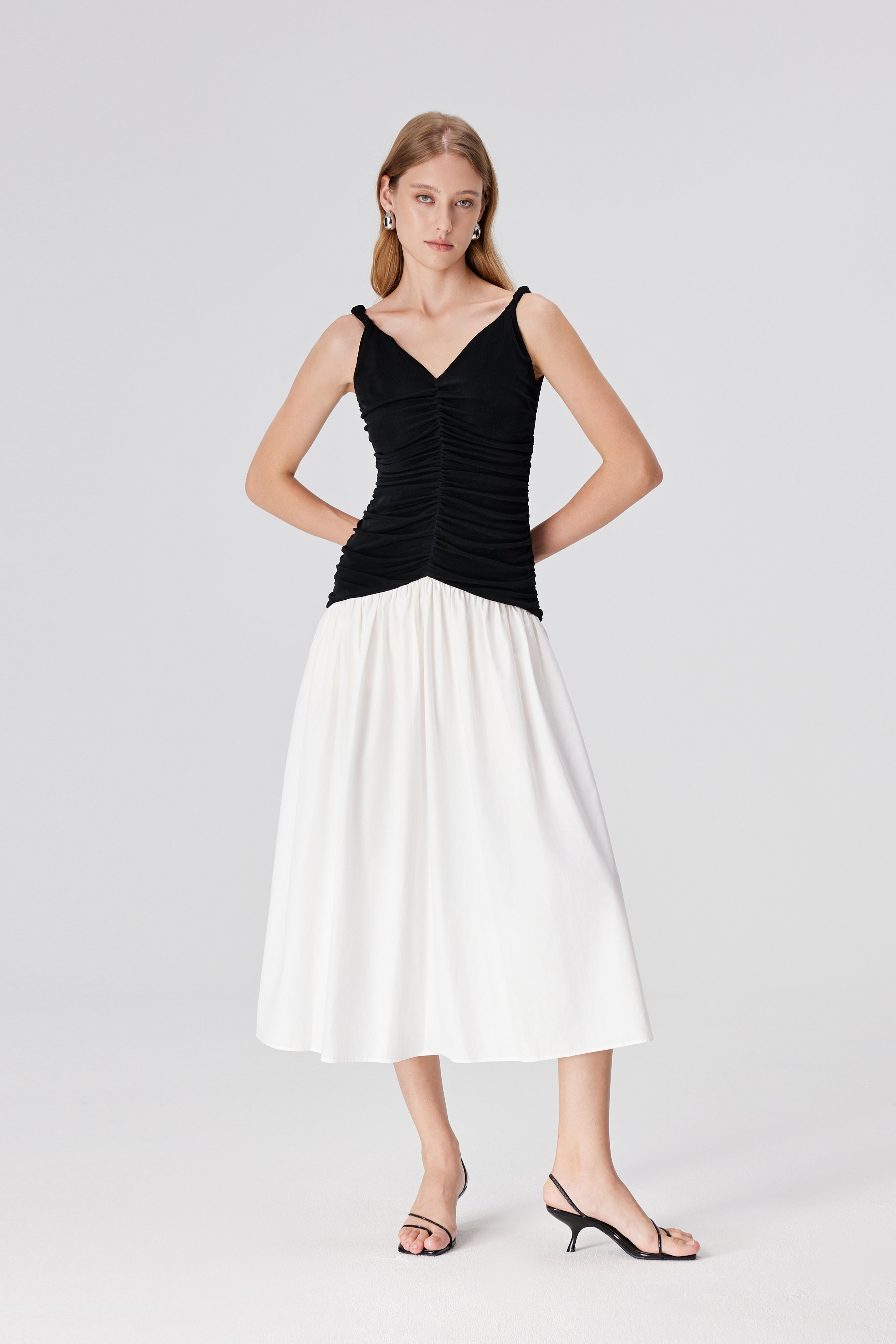 Lea Draped Midi Dress