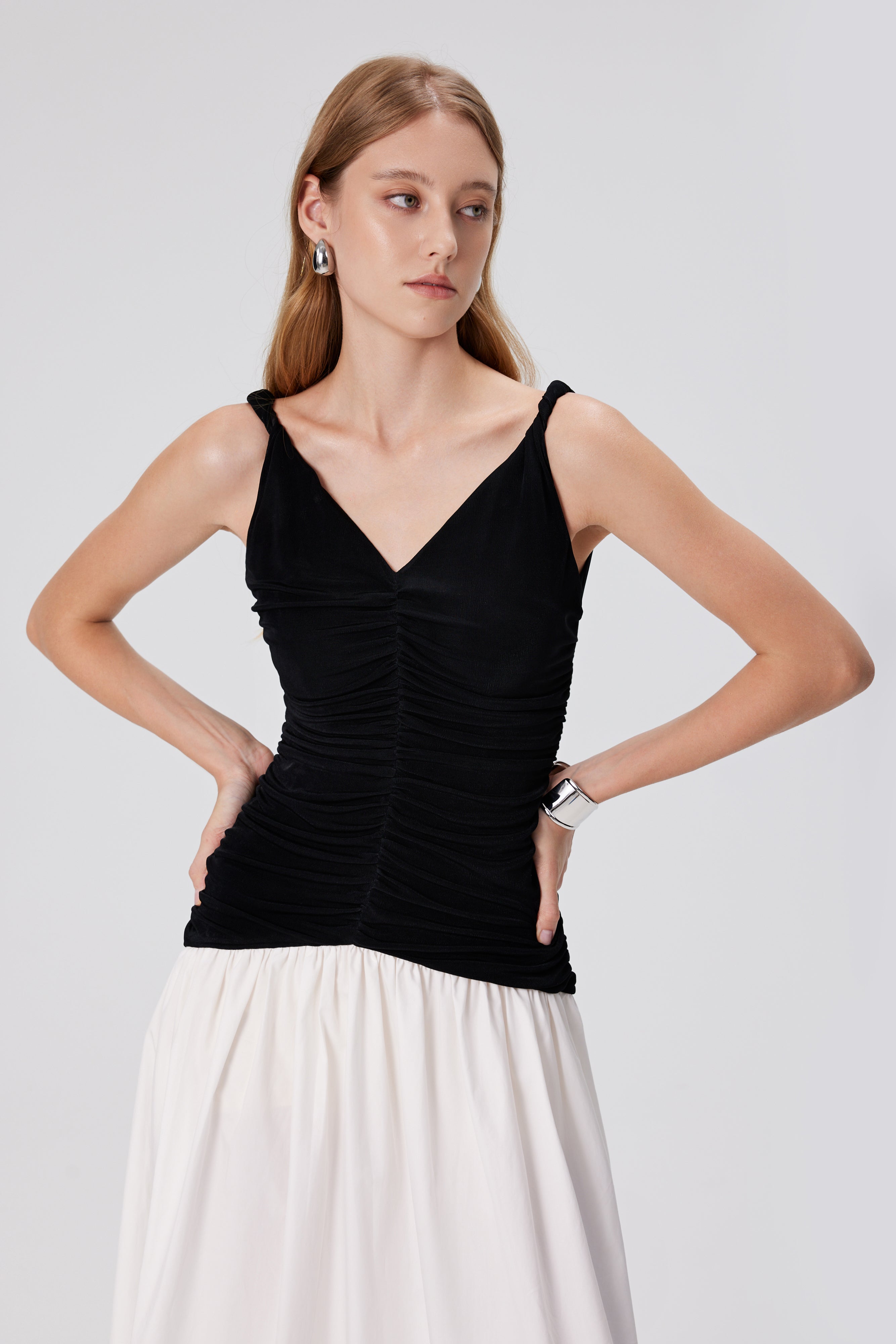 Lea Draped Midi Dress