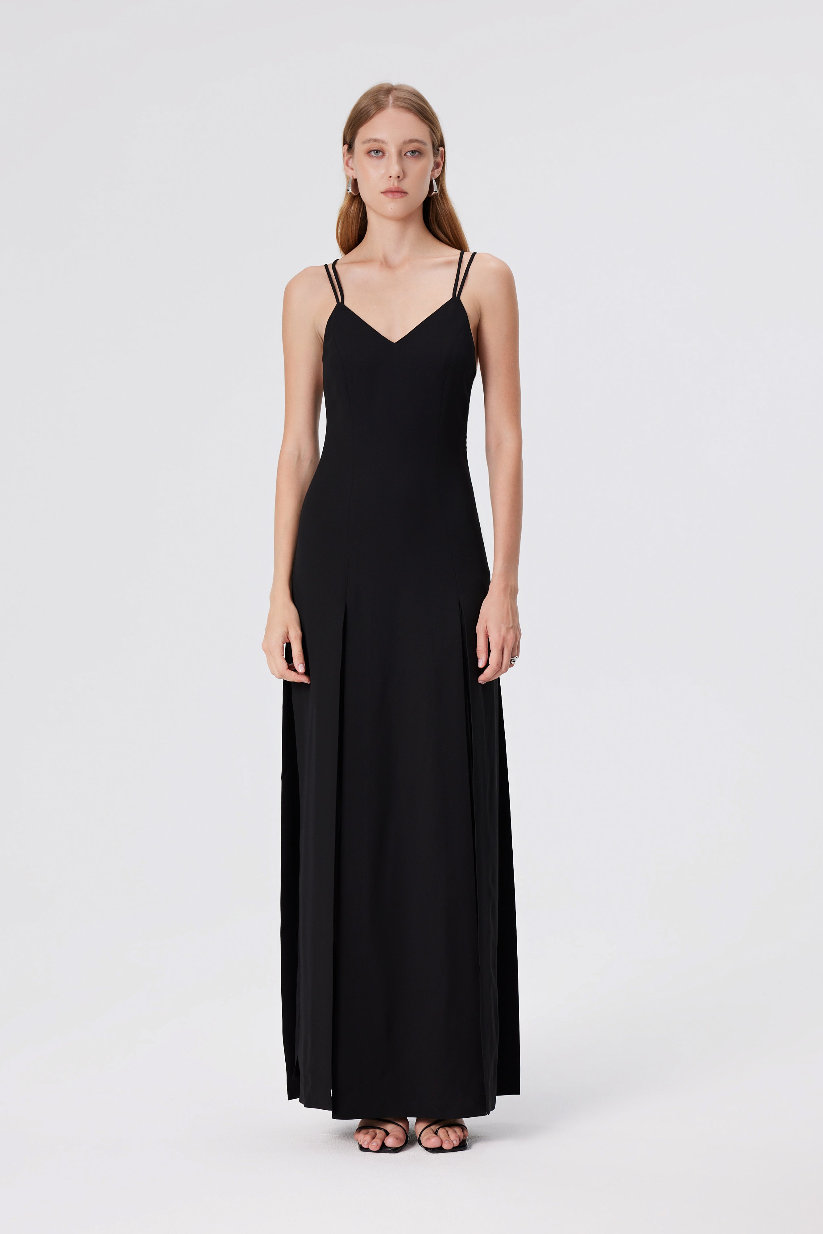 Gali Slits Maxi Dress - Black