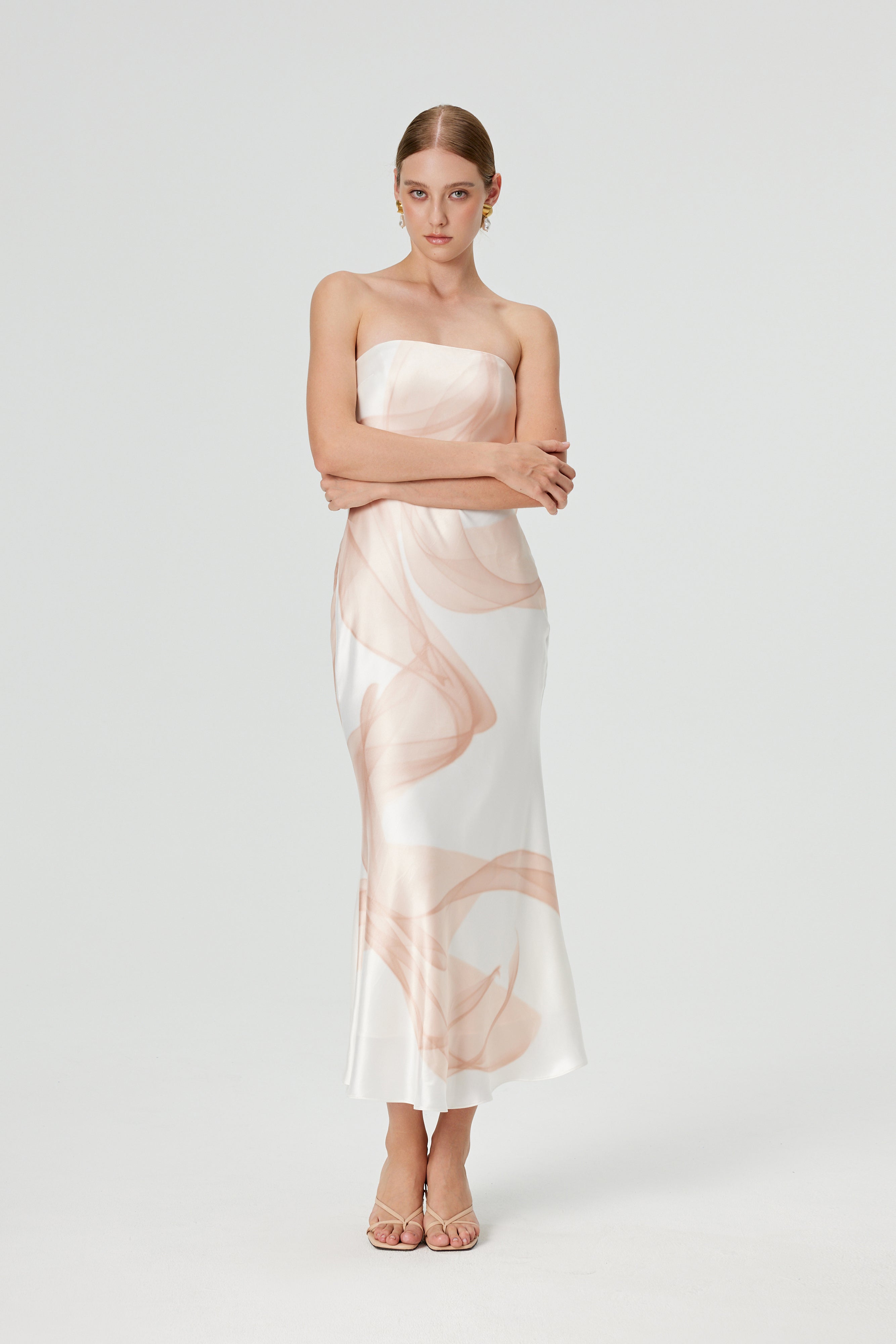 Odessa Midi Tube Strapless Dress