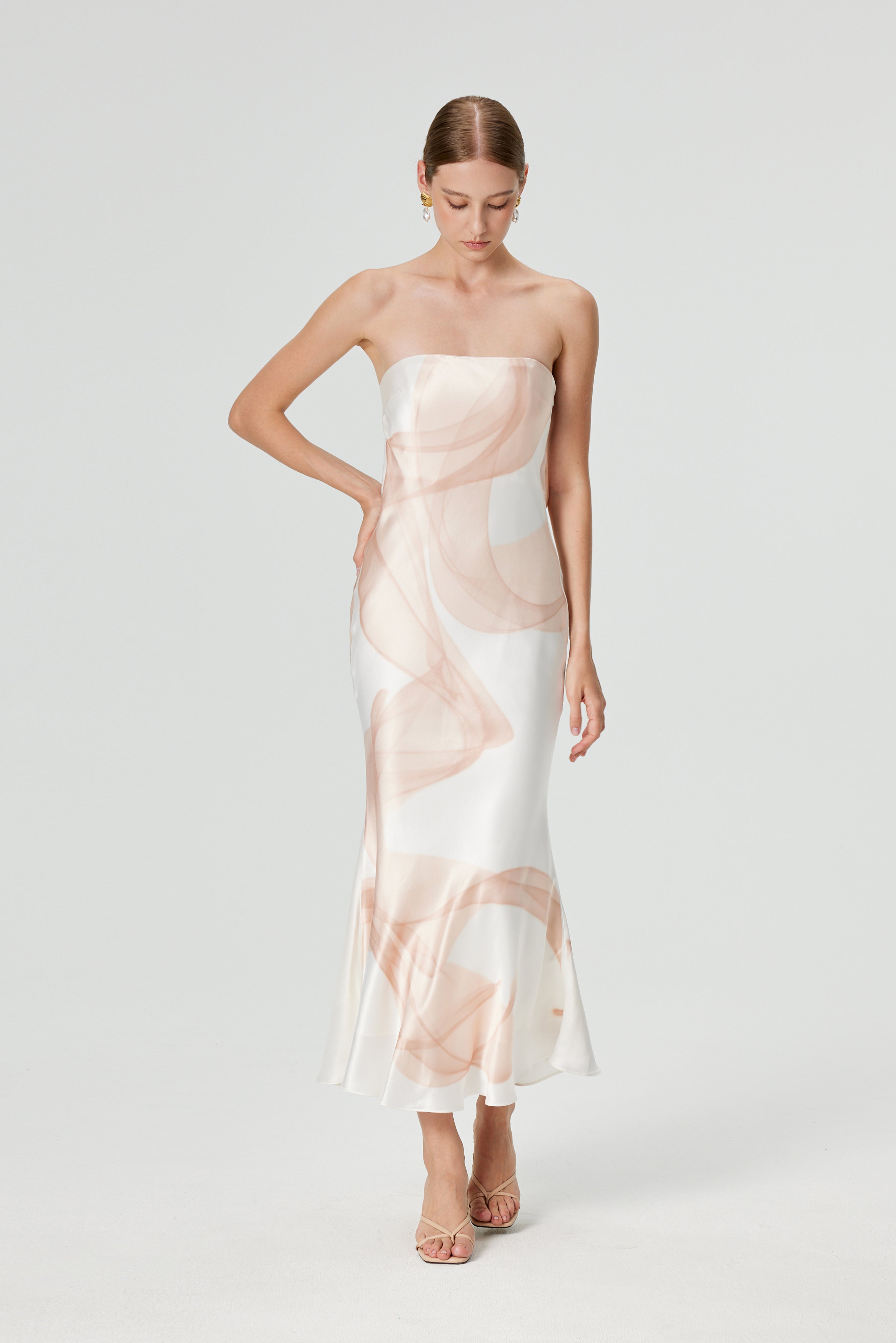 Odessa Midi Tube Strapless Dress