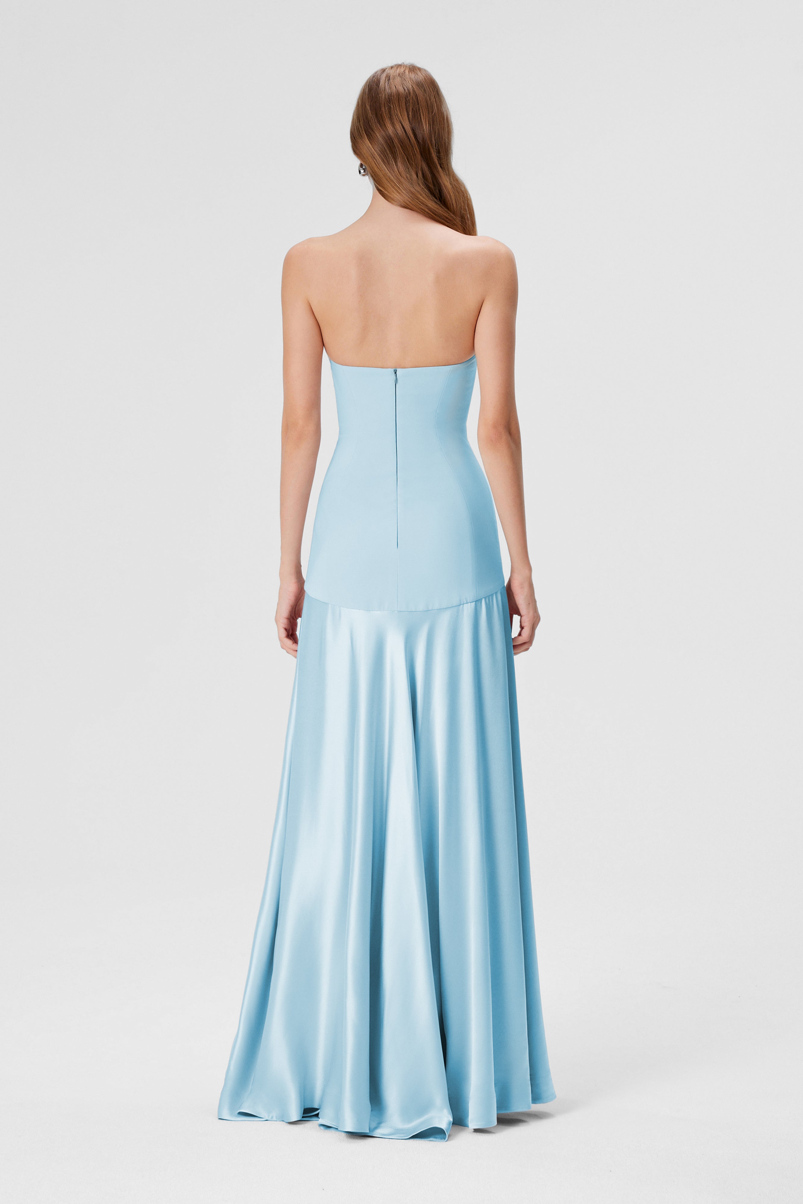 Aura Strapless Gown - Ether Blue