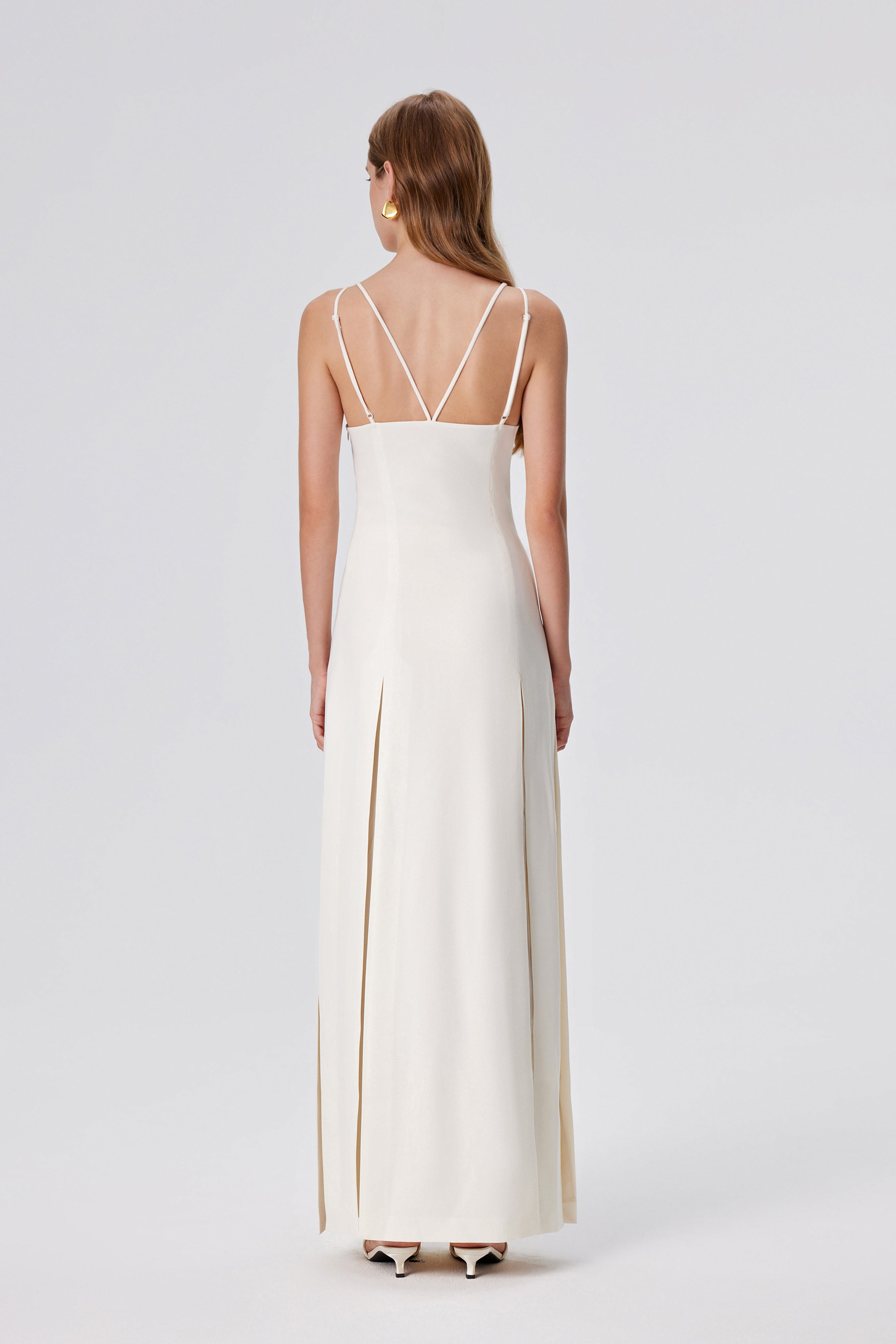 Gali Slits Maxi Dress - Ivory