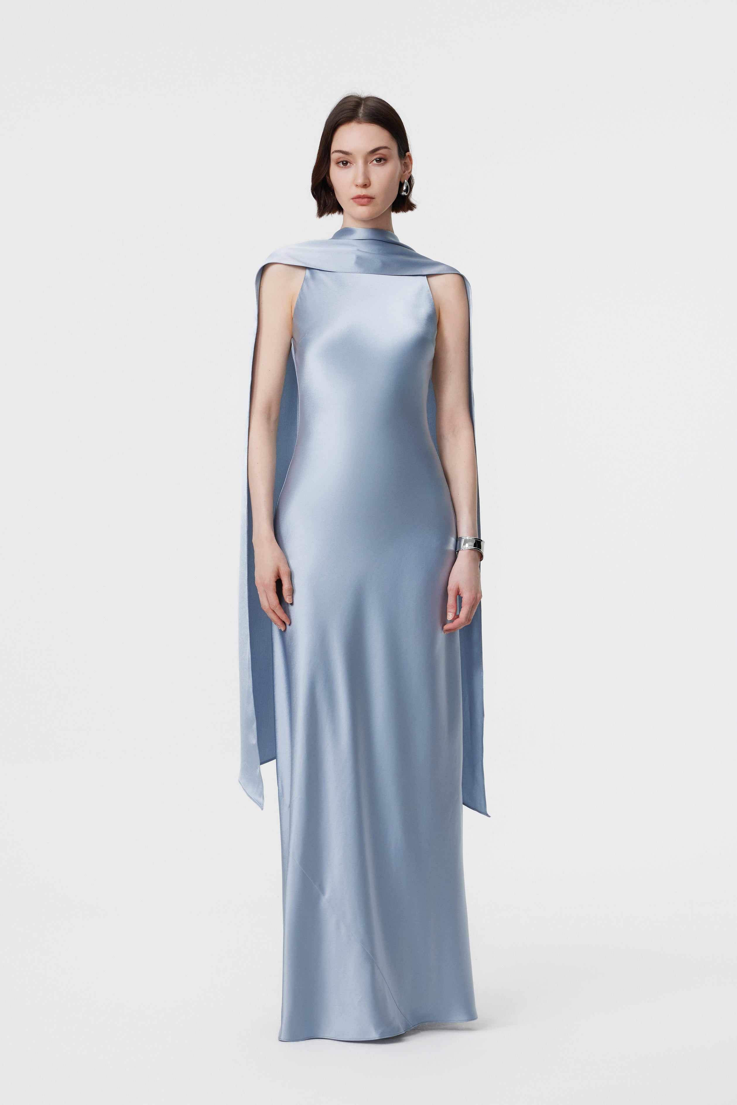 Elara Convertible High-Neck Gown
